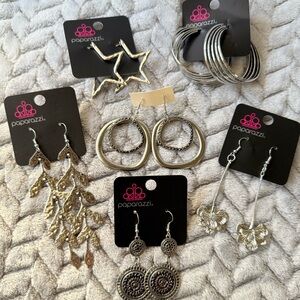 NWT! Paparazzi Silver Earring Collection